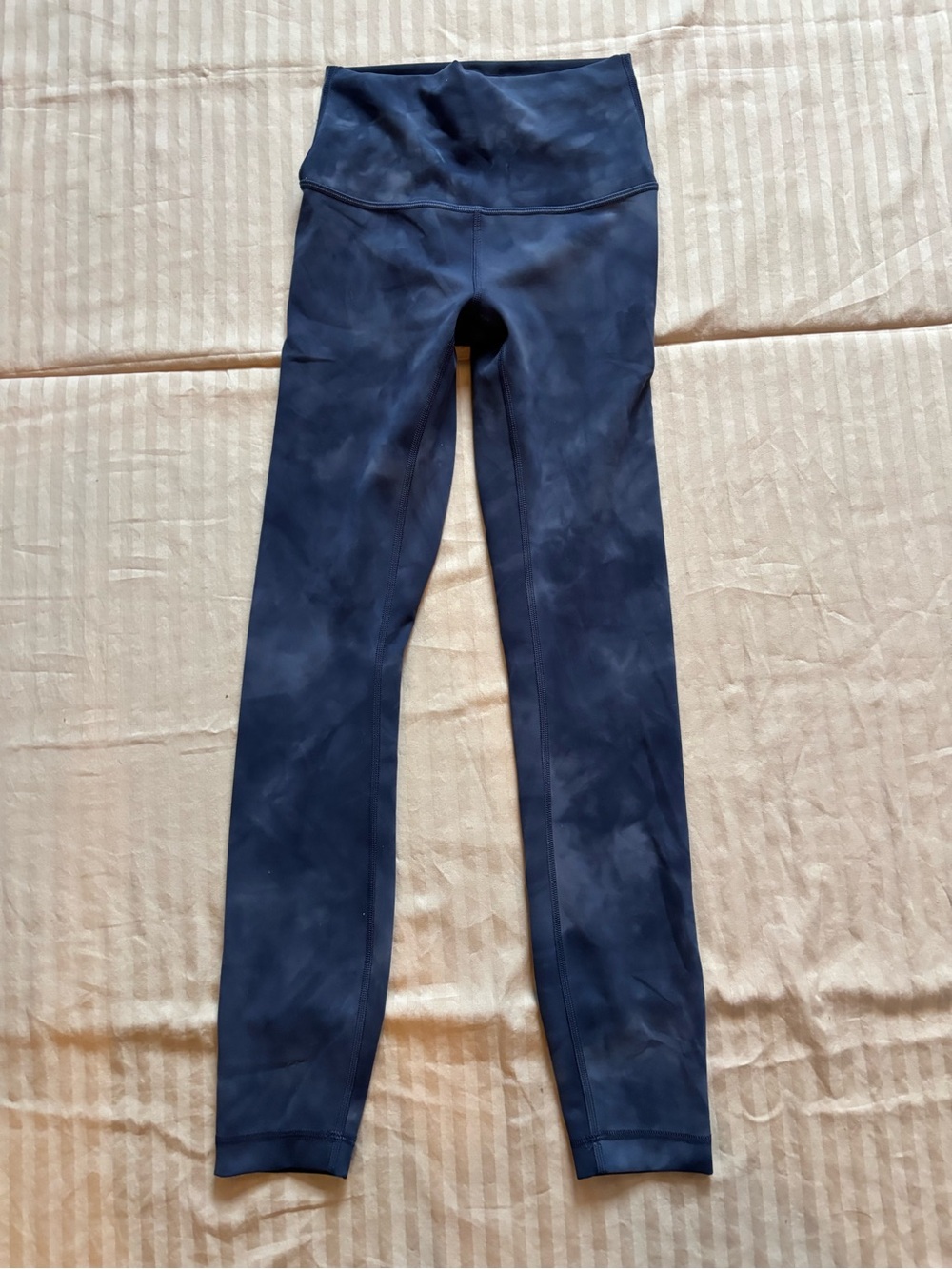 Lululemon Wunder Train HR Fit 25" High Rise Naval Blue Diamond Dye SZ 2 LW5CQZS
